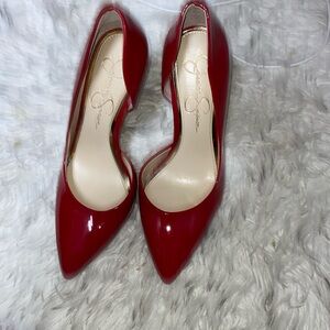 Jessica Simpson red stilettos size 9.